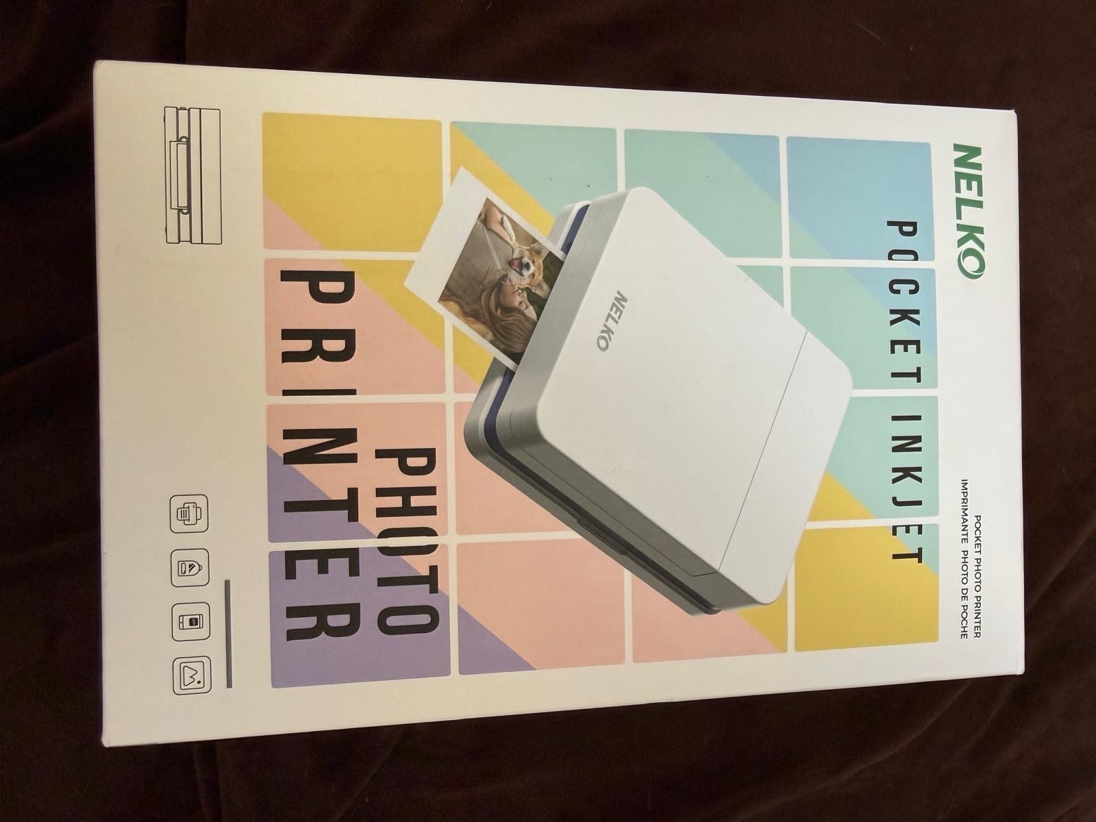 NELKO Pocket Inkjet P01 Bluetooth Portable Rechargeable Color Photo Printer