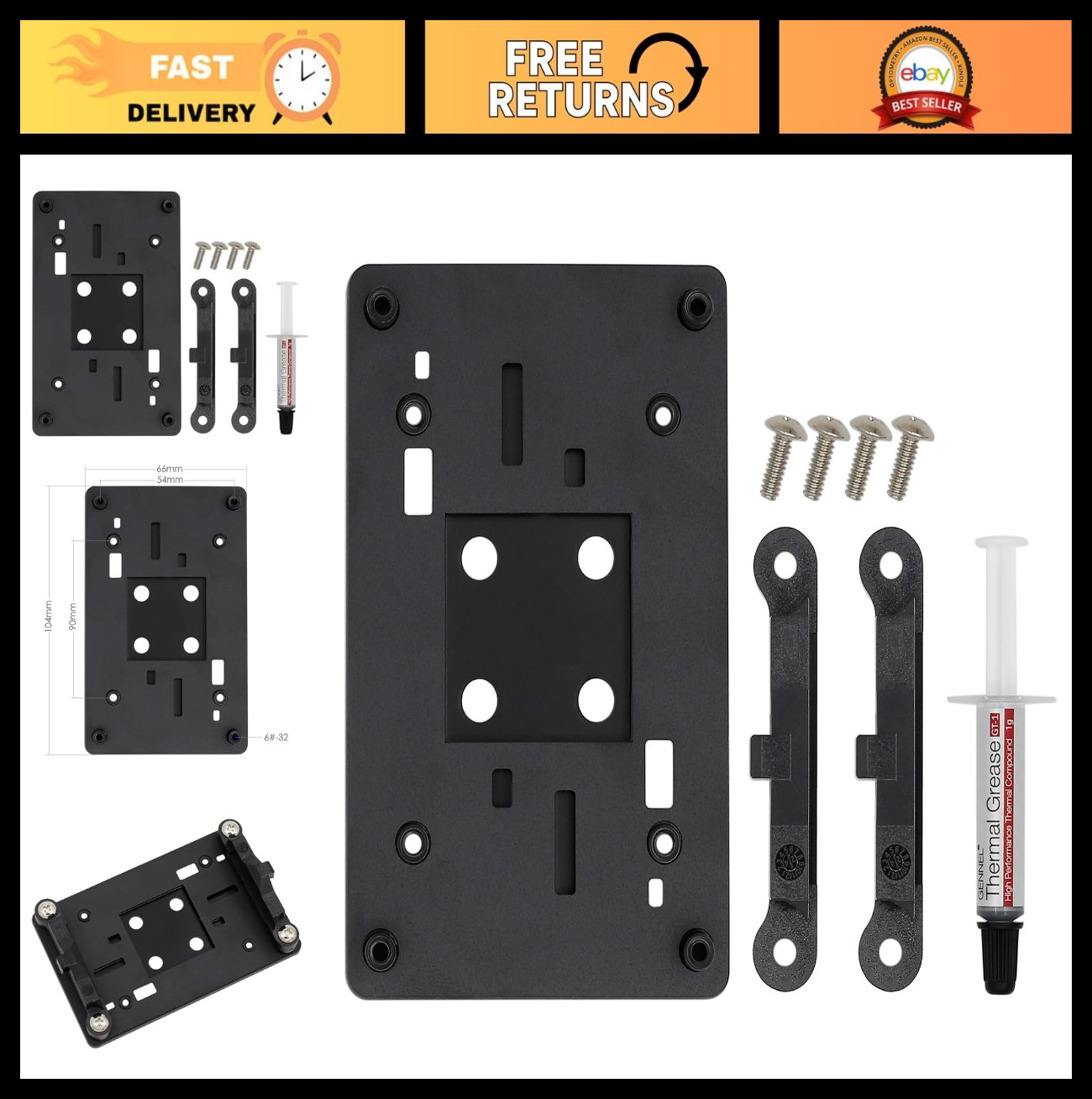 AM5 Motherboard Metal Backplate CPU Heatsink Mounting Bracket
