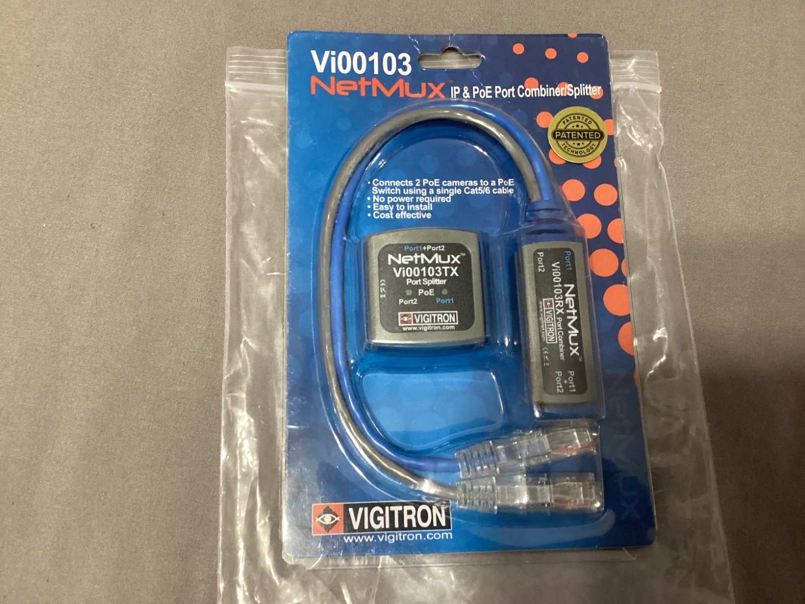 Vigitron NetMux Ip & PoE Port Combiner/Splitter (Vi00103) 