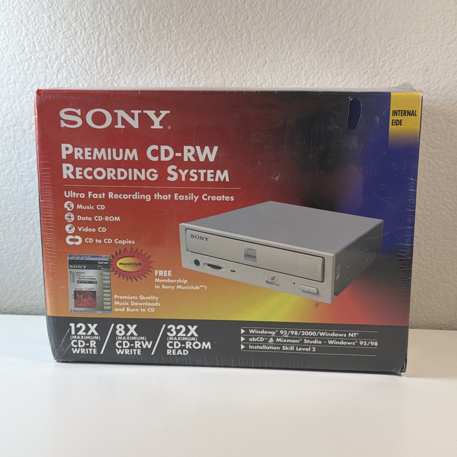 Sony CRX140E Internal CD-RW Drive EIDE 12x Write 32x Read PC 5.25 Beige Sealed