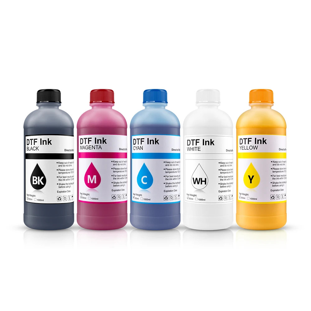 5*500ml DTF Textile Ink for Eps L1800 L1300 R2400 L805 L800 XP600 I3200 printer