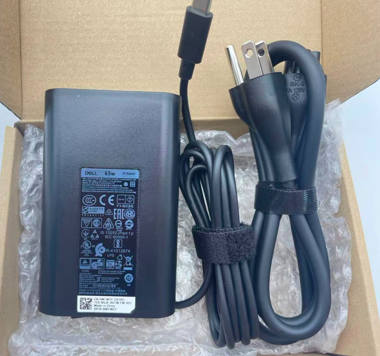 Genuine 65W 20V Adapter With Power Cord For Dell Latitude 13 3380 3390 7368 7370