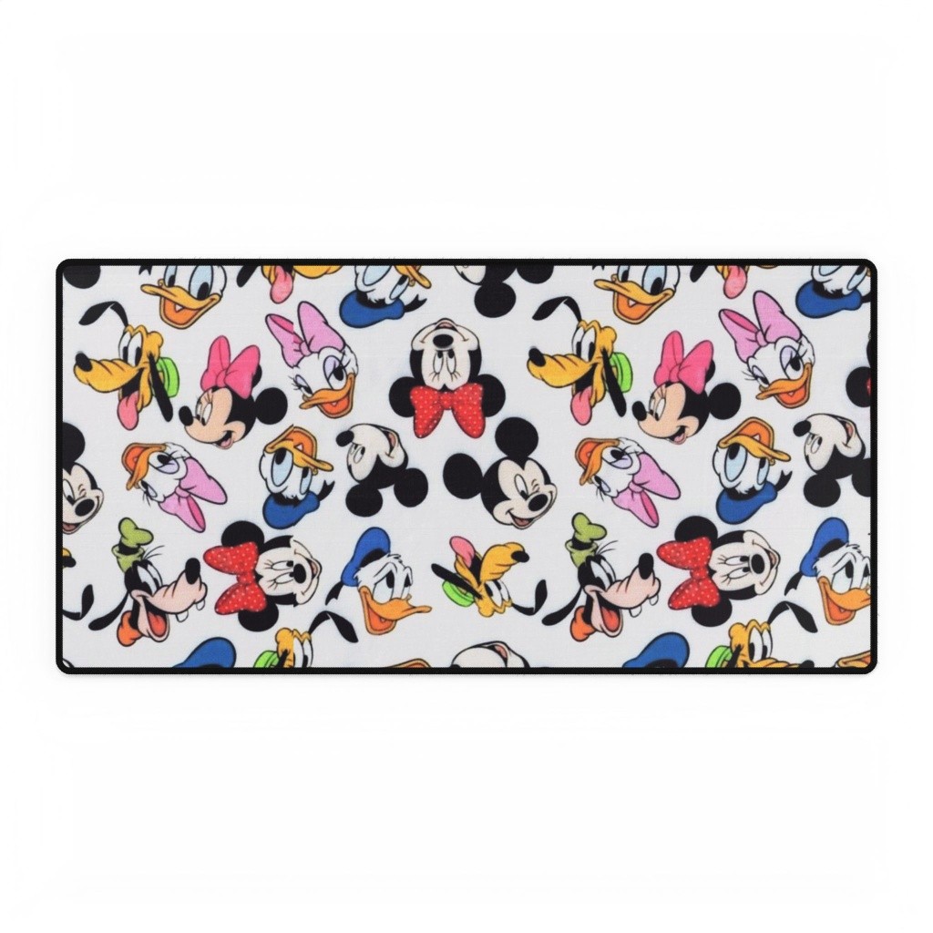 Mickey And Friends Repeat Character Faces Pattern Mouse Pad Desk Mats Disney