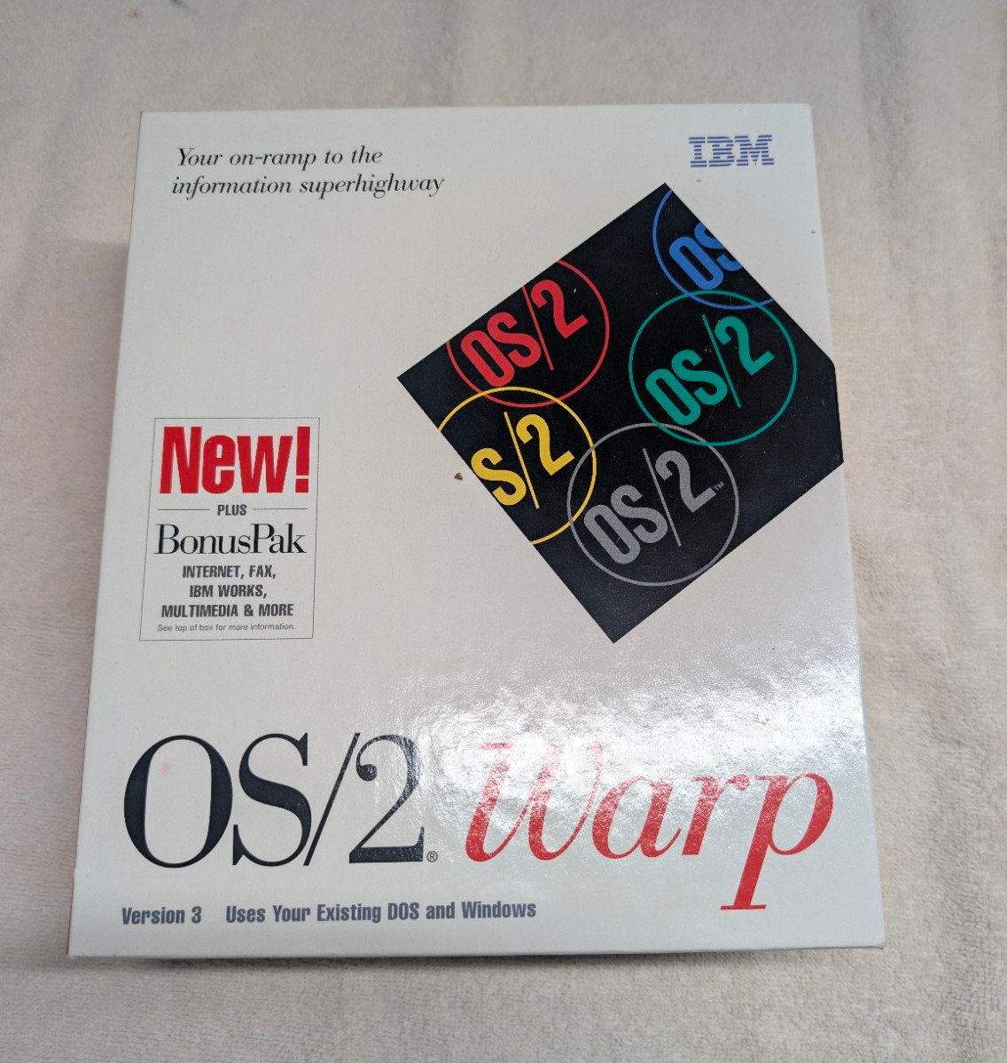 IBM OS/2 Warp Version 3 BonusPak Retail Software Box Set