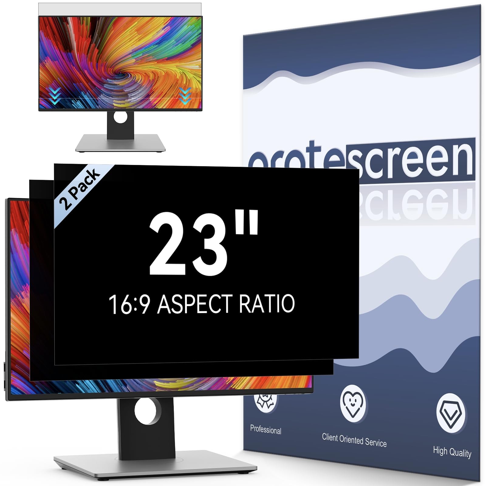 2pack 23 Inch Computer Privacy Screen Filter For 169 Widescreen Monitor Remov