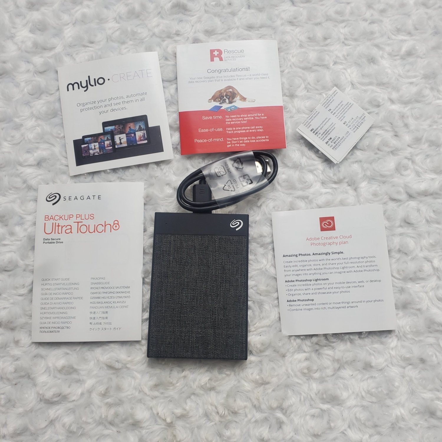 Seagate Backup Plus Ultra Touch 2TB Portable External Hard Drive USB 3.0 Black