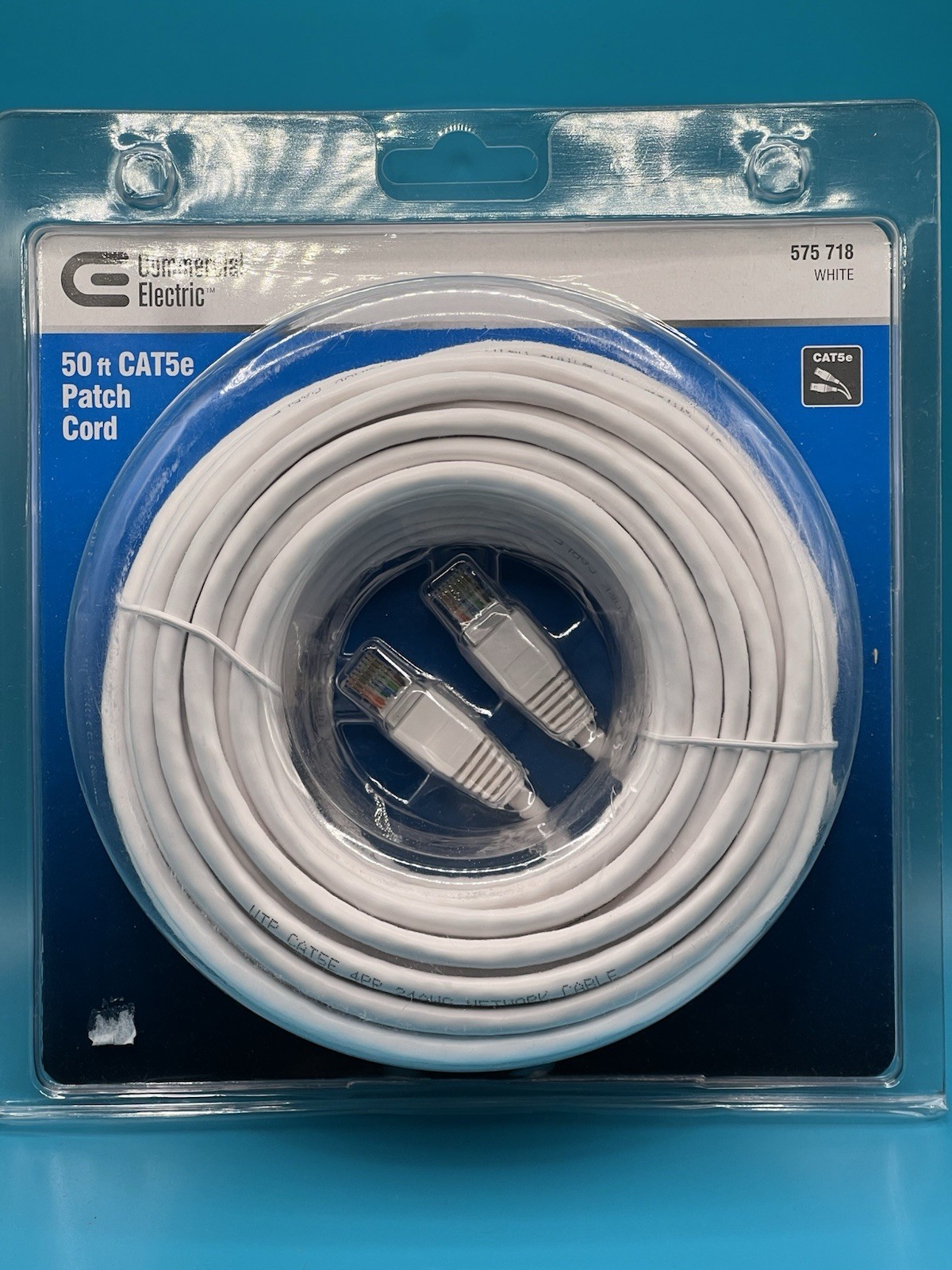 Commercial Electric Tech Hi-Speed Cat 5e cable Patch Cord 50 Ft 575718