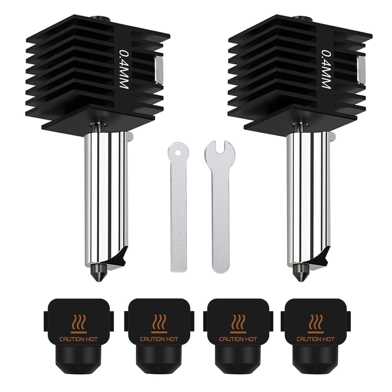 2 Pack A1 Mini A1 A2L Hotend Kit 0.4MM Hardened Steel Nozzle for Bambu Lab