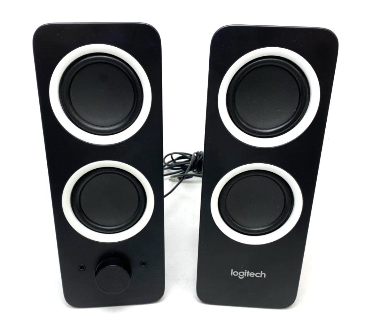 LOGITECH Z200 MULTIMEDIA STEREO DESKTOP/LAPTOP AUX SPEAKERS 3.5MM INPUT Tested