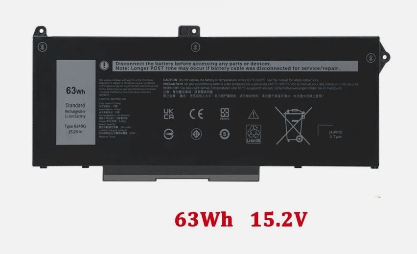 63Wh Battery For Dell Latitude 5420 5520 Precision 3560 RJ40G M033W 1K2CF W1YCT