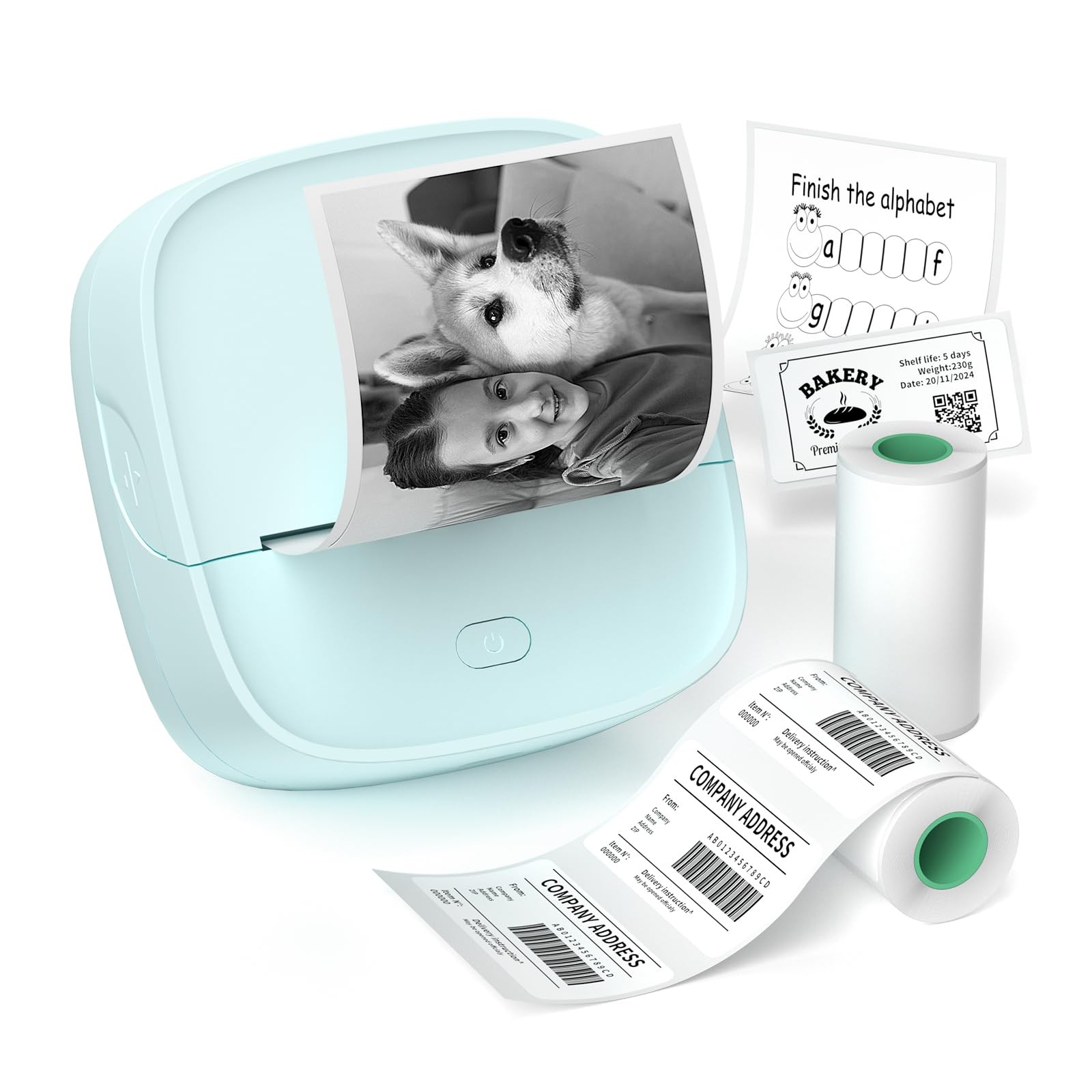 JD-23 Sticker Printer, Mini Portable Thermal Printer Print Pod, Inkless Bluet...