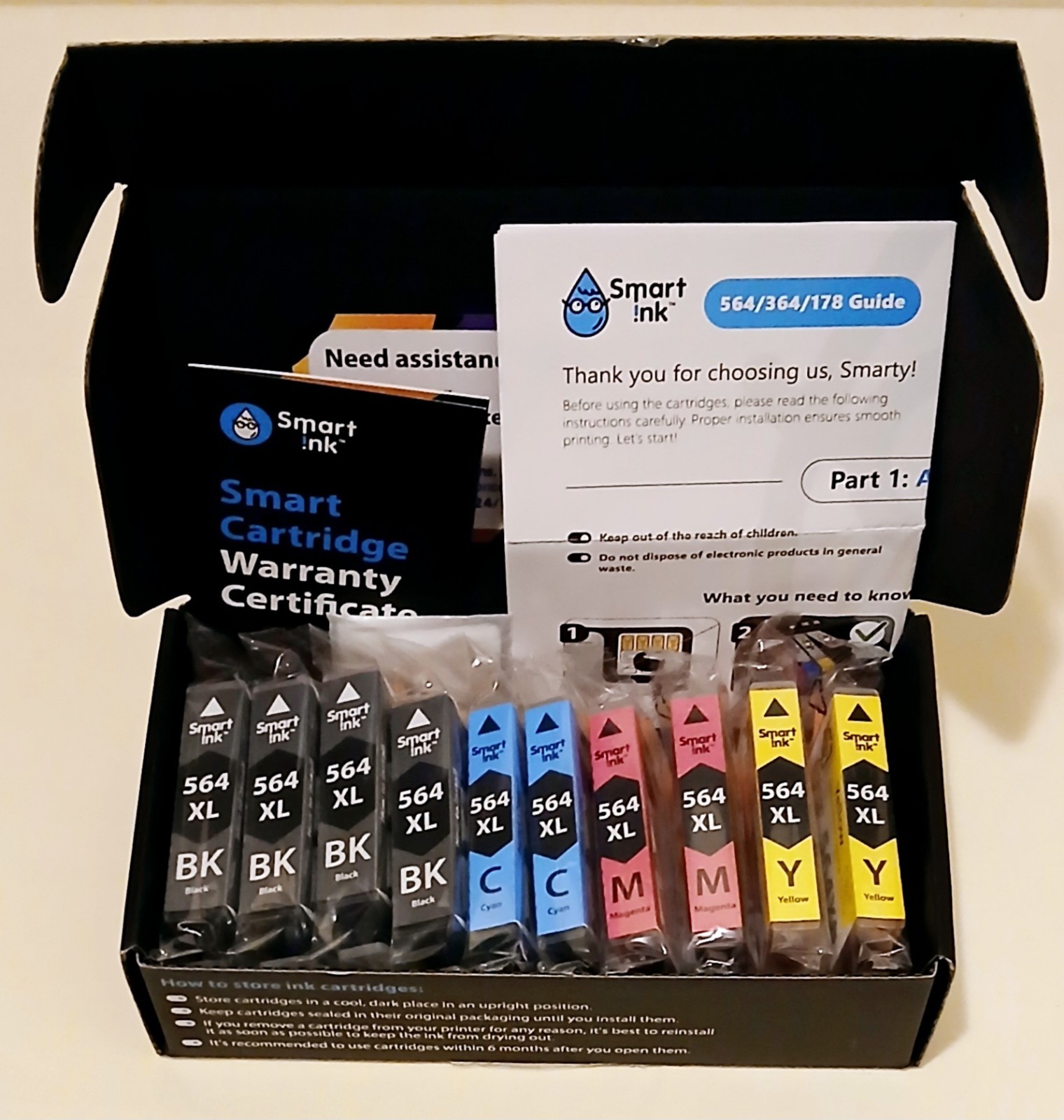 Smart Ink 564XL Compatible Ink Cartridges Set 10 Colors for HP Printers New