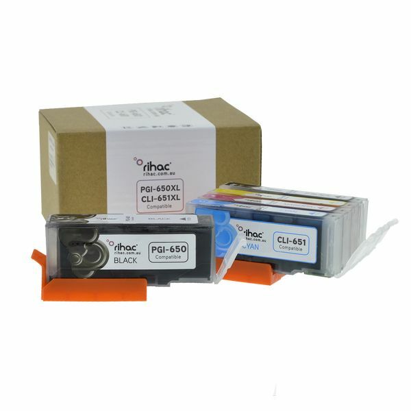 RIHAC PGI-650 CLI-651 PGI-650XL CLI-651XL Ink Cartridges for Canon Printer cart