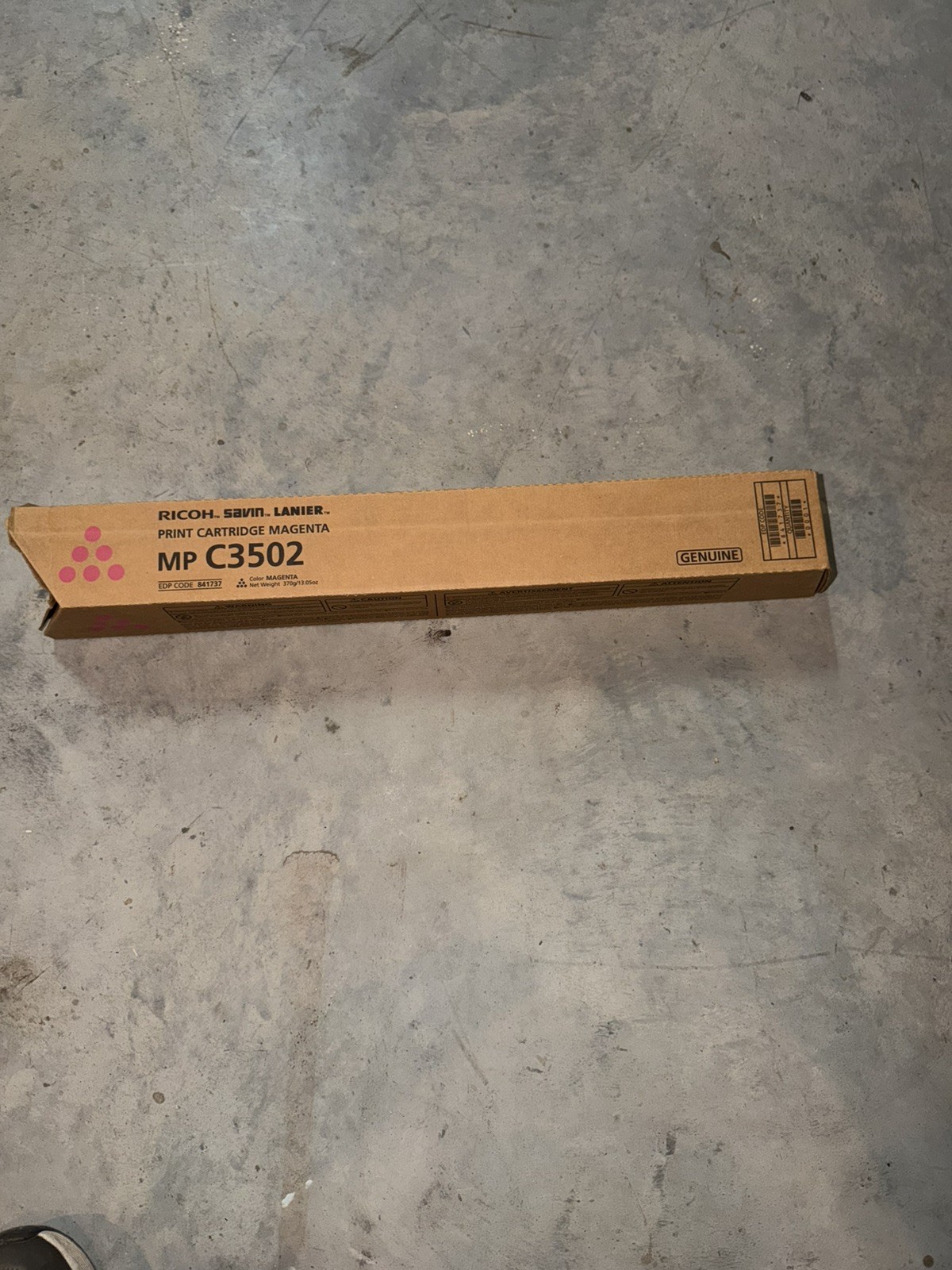 LOT of 2 - Genuine Ricoh MP C3502 Toner - Magenta + Cyan Set - New in Box