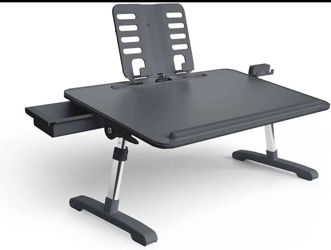 Limitless TotalDesk Portable Modern Workstation and Lap Desk with Charcoal (S73)