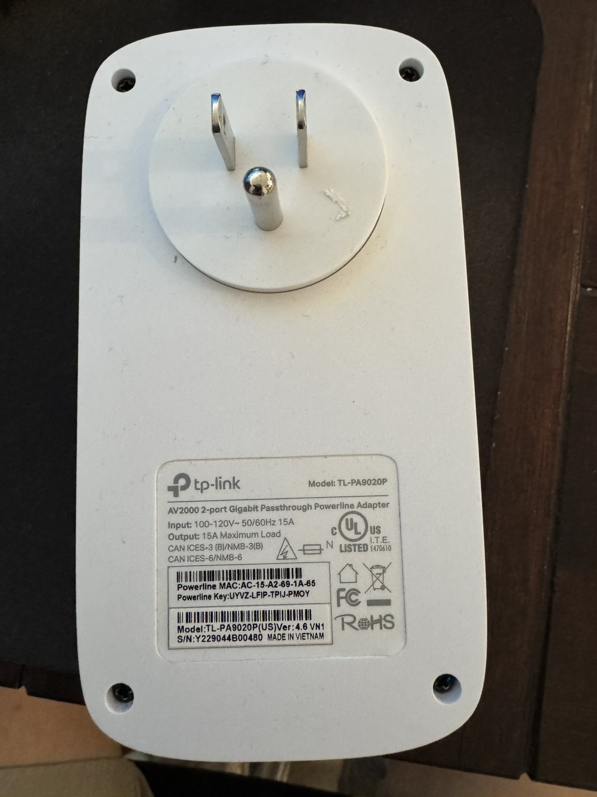 TP-LINK TLPA9020PKIT AV2000 2-Port Gigabit Powerline Starter Kit