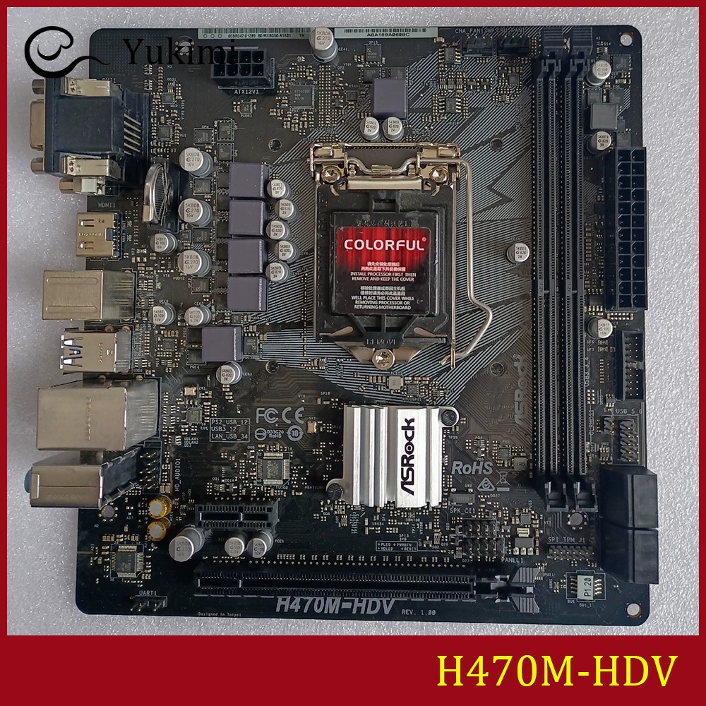 FOR ASROCK H470M-HDV DDR4*2 Socket 1200 64GB Intel Micro ATX Ｍotherboard Test