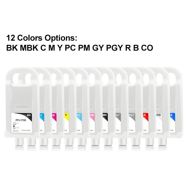 PFI-1700 Refillable Ink Cartridge With Chip For Canon PRO-2000 2100  4000S 6000 