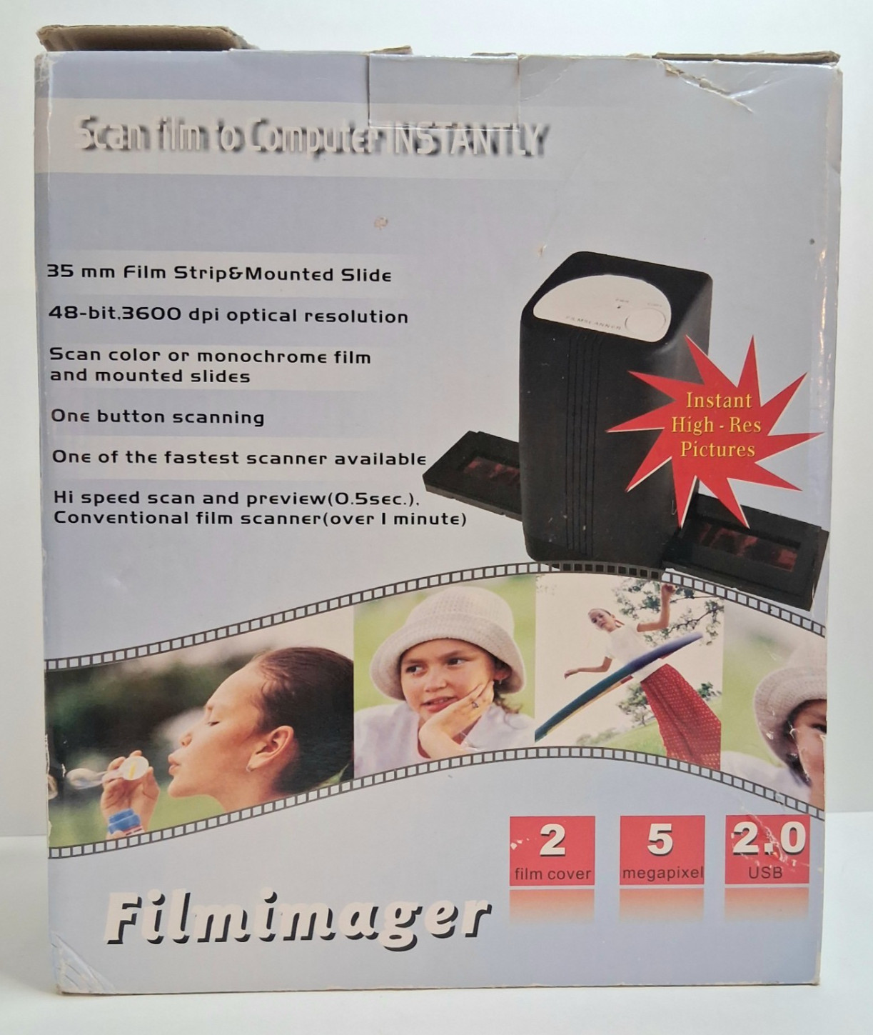 ION Slides 2 PC 35mm Slide & Film Scanner Portable USB 2.0 3600 DPI 48-Bit