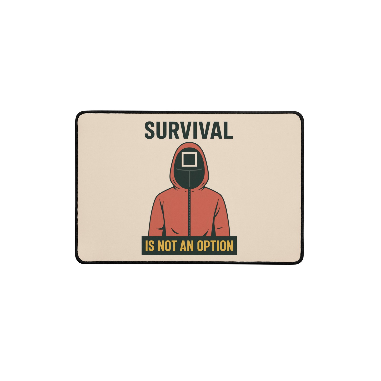Squid Game Desk Mat – Player 456 Guard Symbols, K-Drama Gaming Mouse Pad