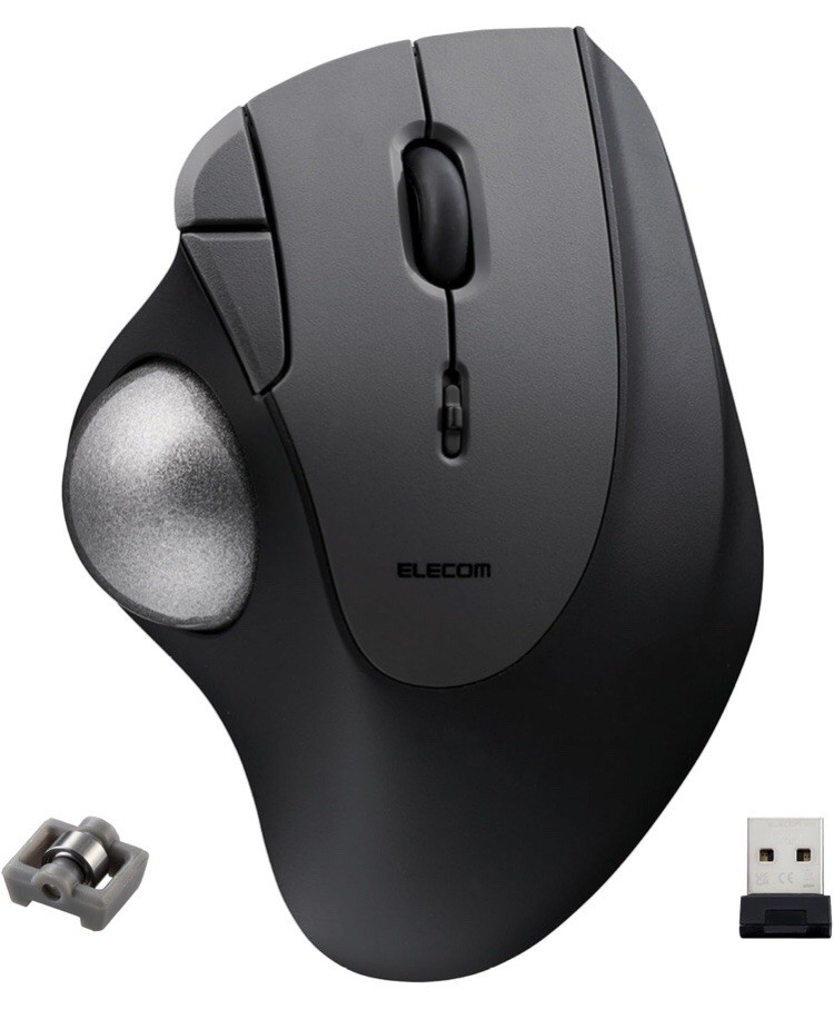 ELECOM Wireless Trackball Mouse 2.4GHz IST Series 5 Buttons Thumb Operated Artif