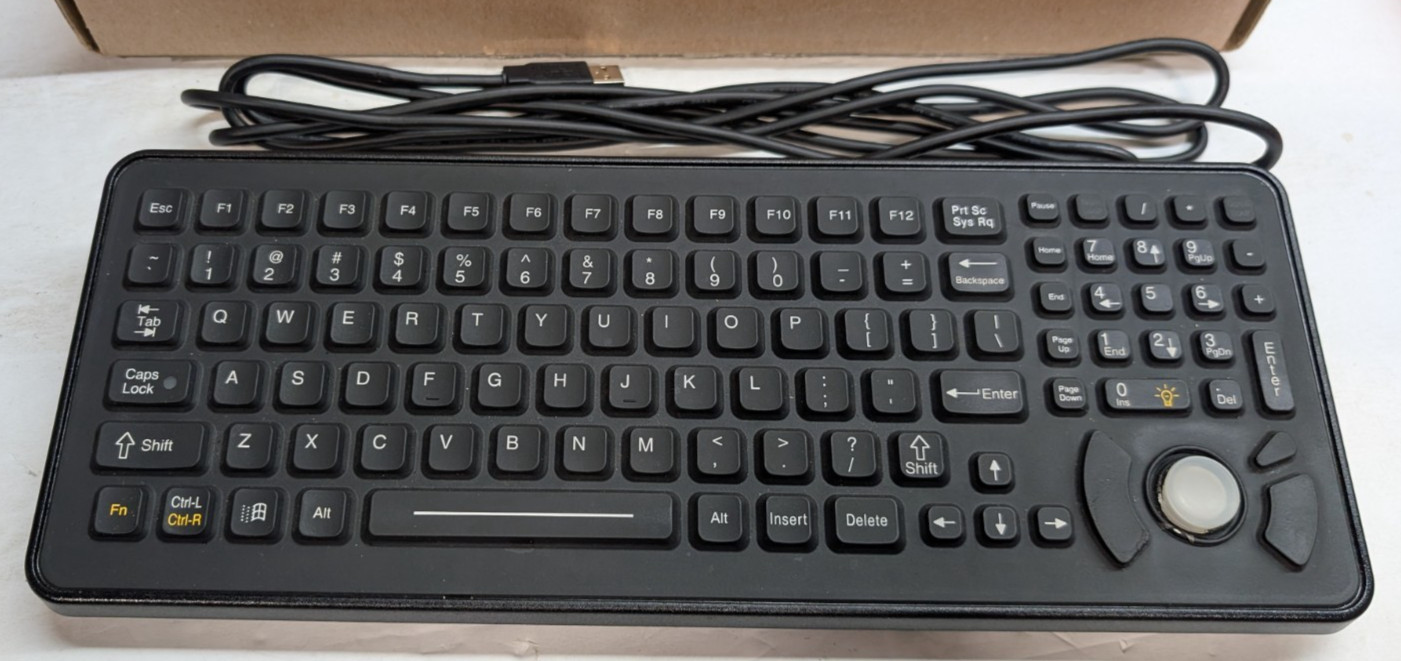 iKey SlimKey SLK-102-M-USB Backlit Industrial Keyboard HulaPoint USB