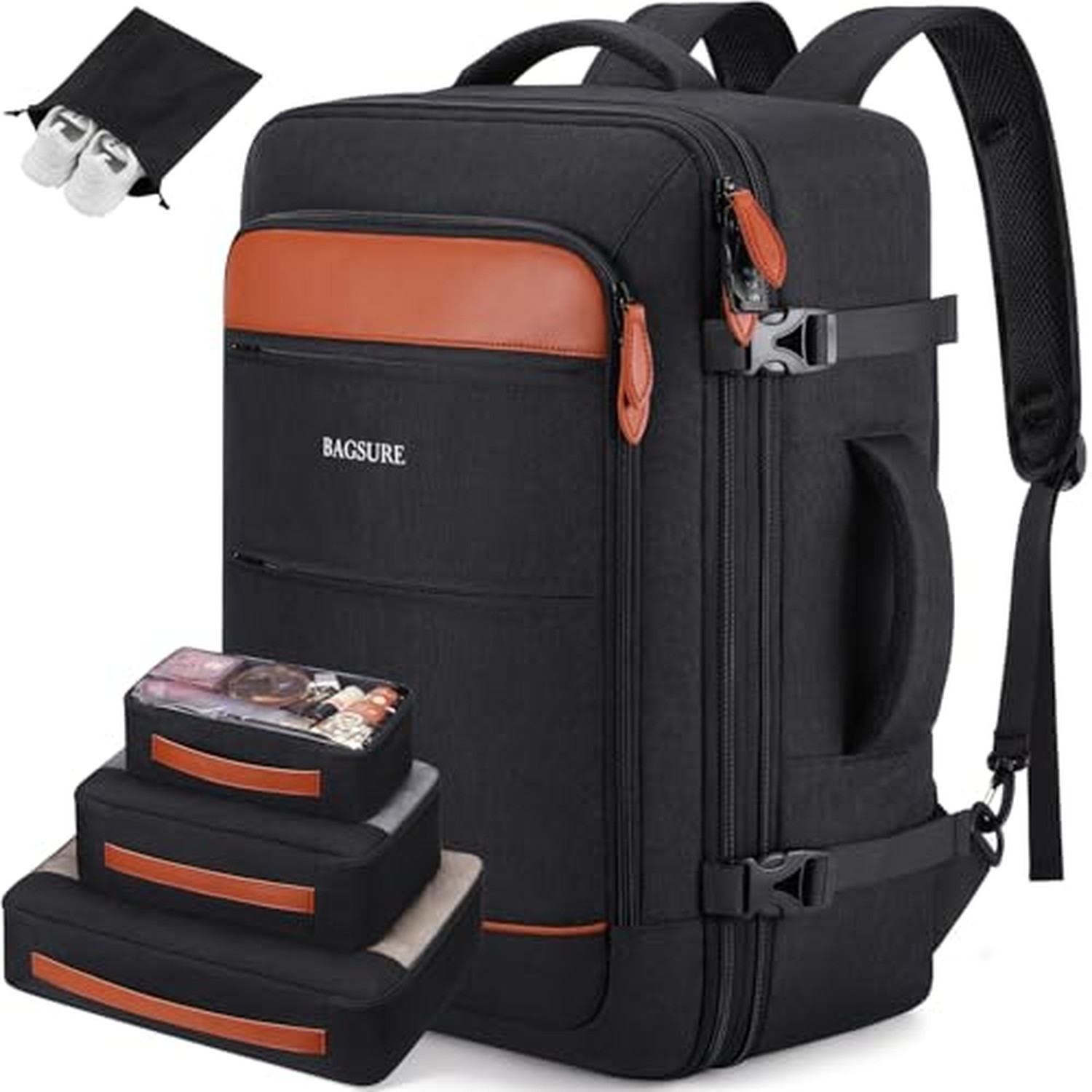 Travel Backpack Carry On Backpack 42L Flight Approved, Expandable Backpack