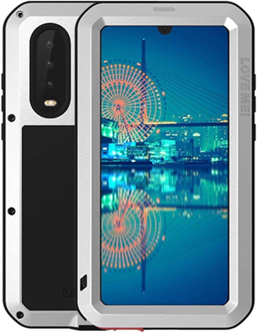 Tempered Glass Armor Huawei P30 Case Full Body Hybrid Heavy Duty Metal Shockproo