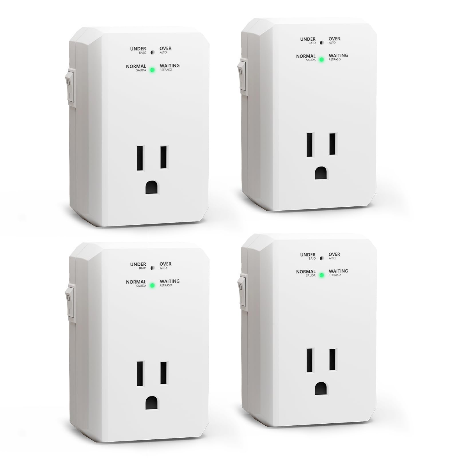 BSEED Single Outlet Surge Protector, Small Protector Wall 120-4 Pack