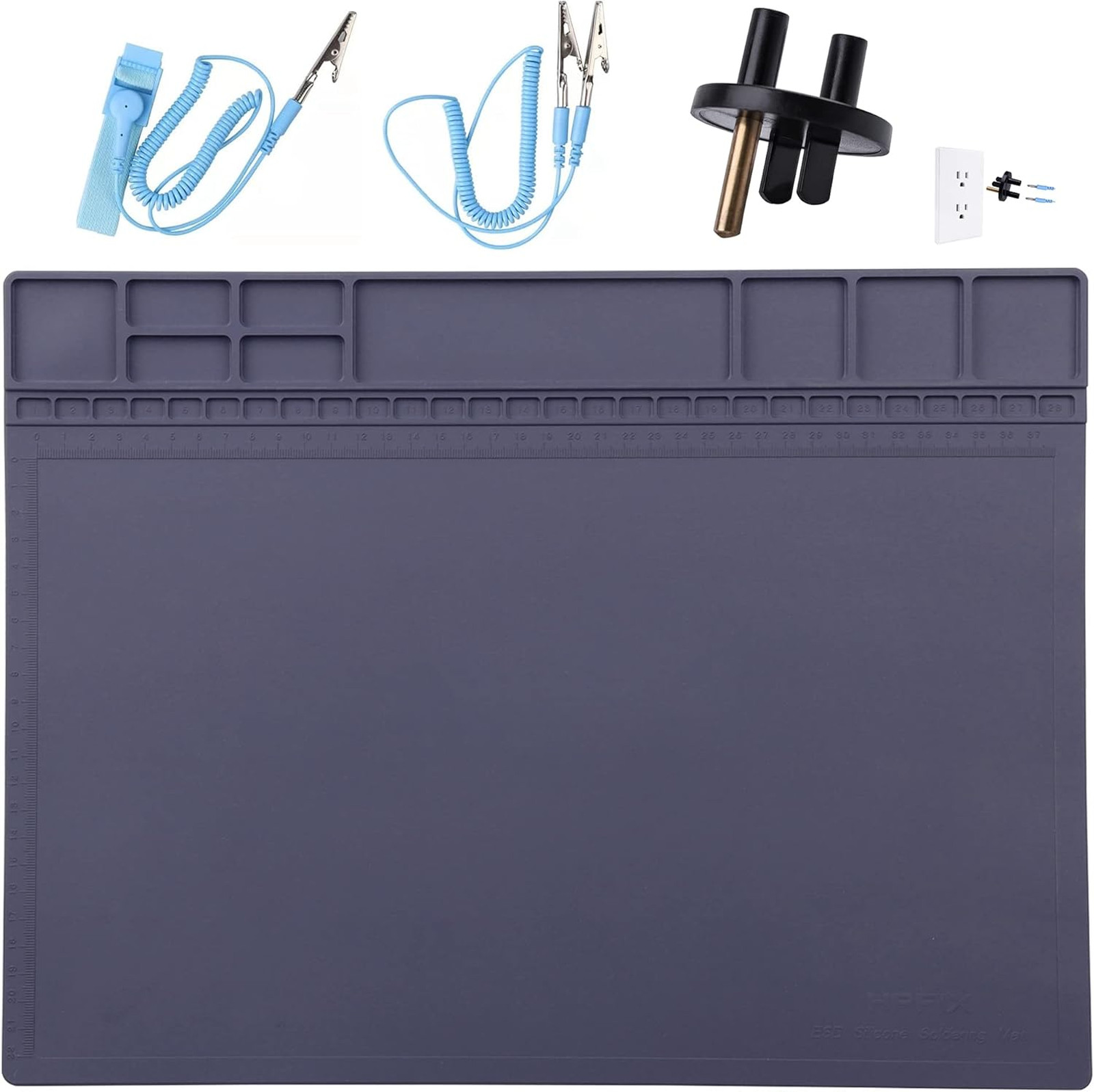 Anti-Static Mat ESD Safe Silicone Repair Mat for Electronics with Wristband