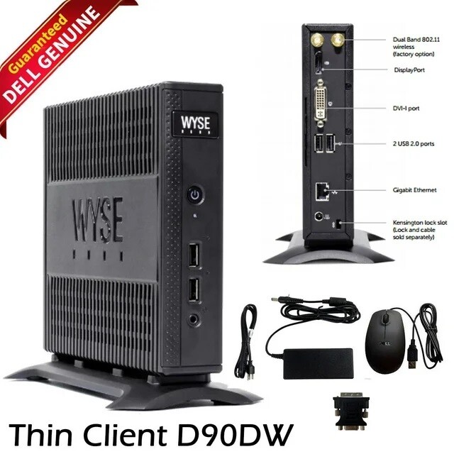 Dell Wyse D90DW Thin Client AMD G-T48E 1.40 GHz 2GB 4GB SSD OS WES K9VTK-SP-AAA
