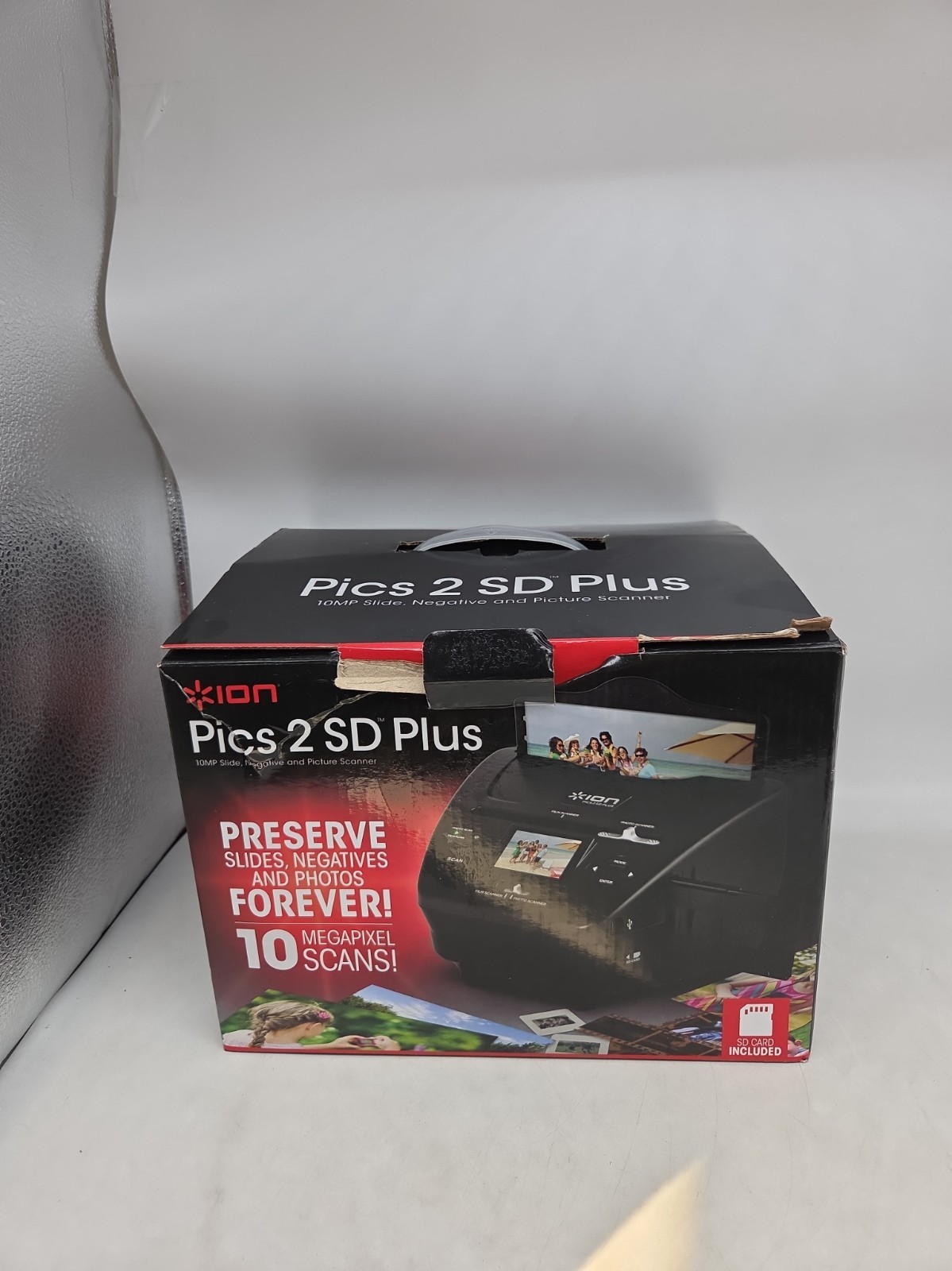 ION Pics 2 SD Plus Preserve Slide Negative & Picture Scanner Complete In Box