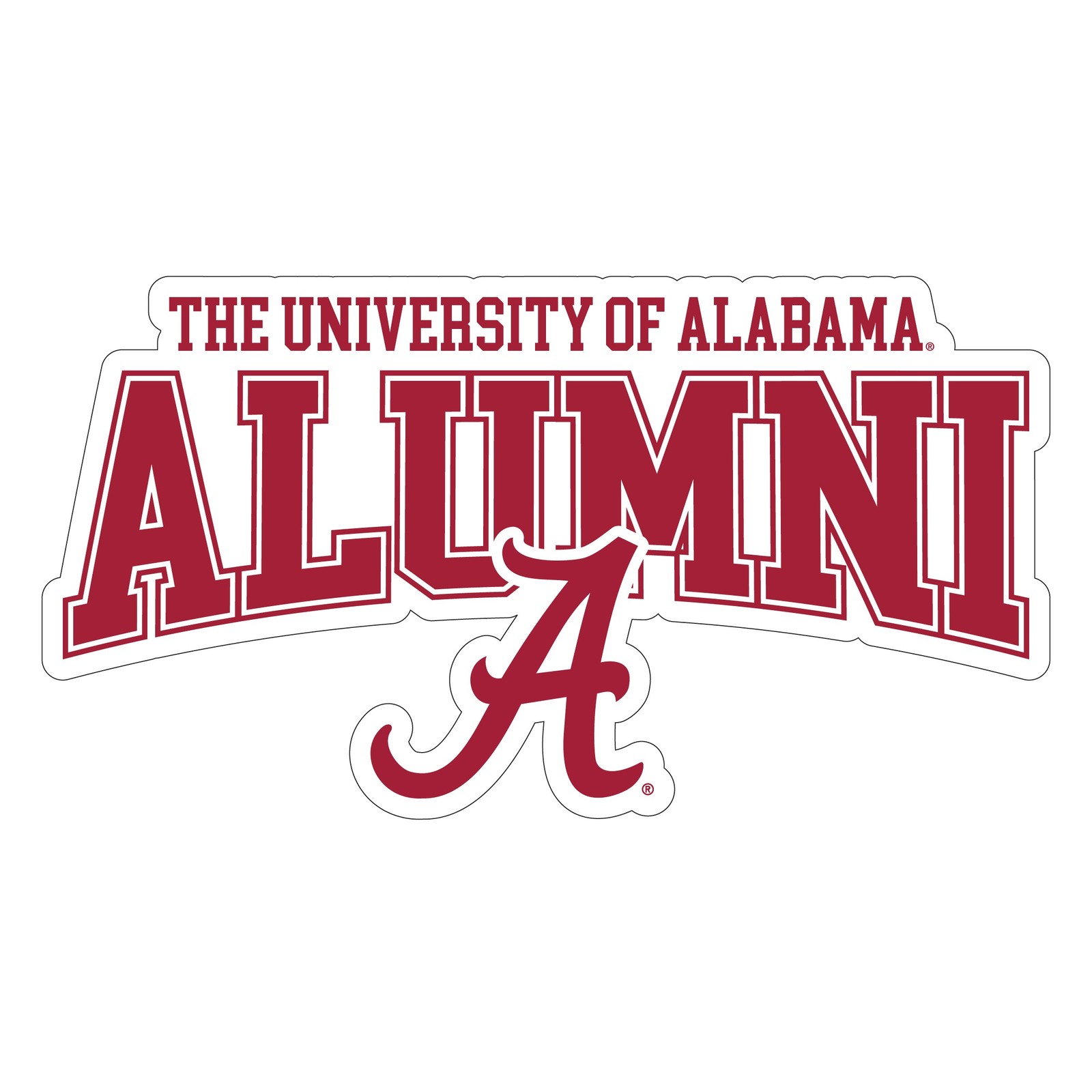 Alabama Crimson Tide Laser Cut Alumni Vinyl Sticker/Magnet