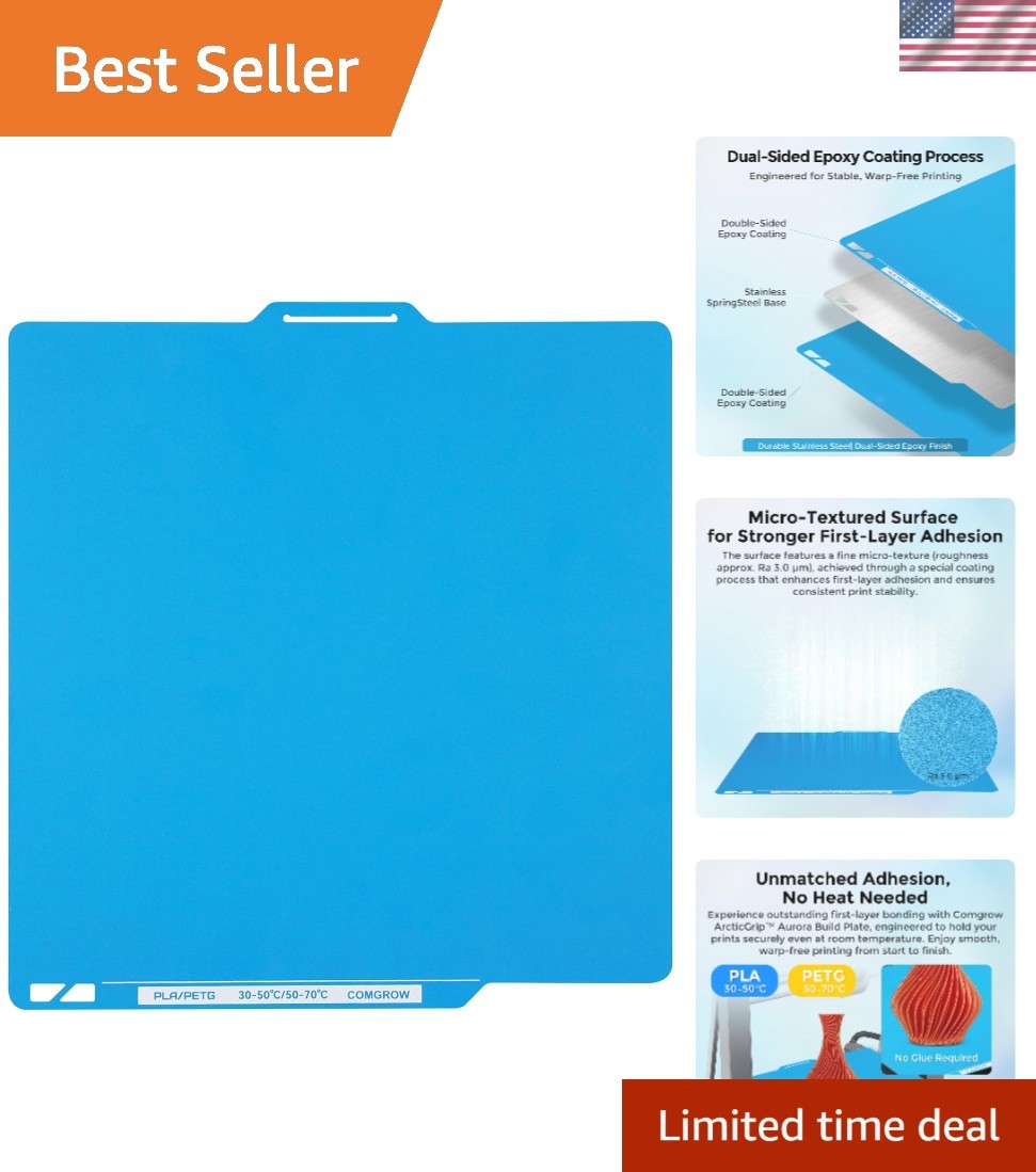 Eco-Friendly 3D Printer Build Plate 257x257mm - Superior Adhesion & Easy Clean