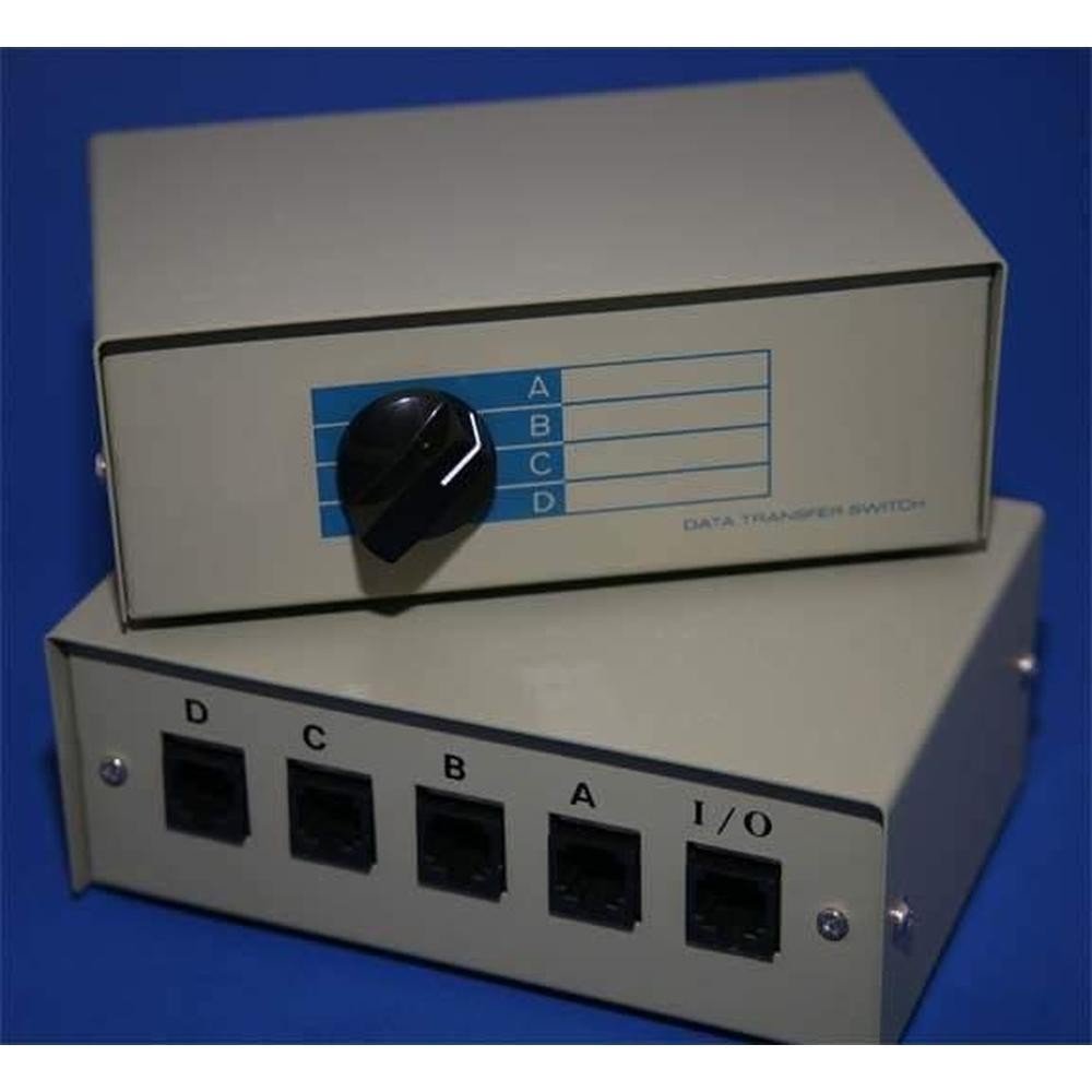 RJ45 ABCD 4 Way Switch Box Rotary Manual