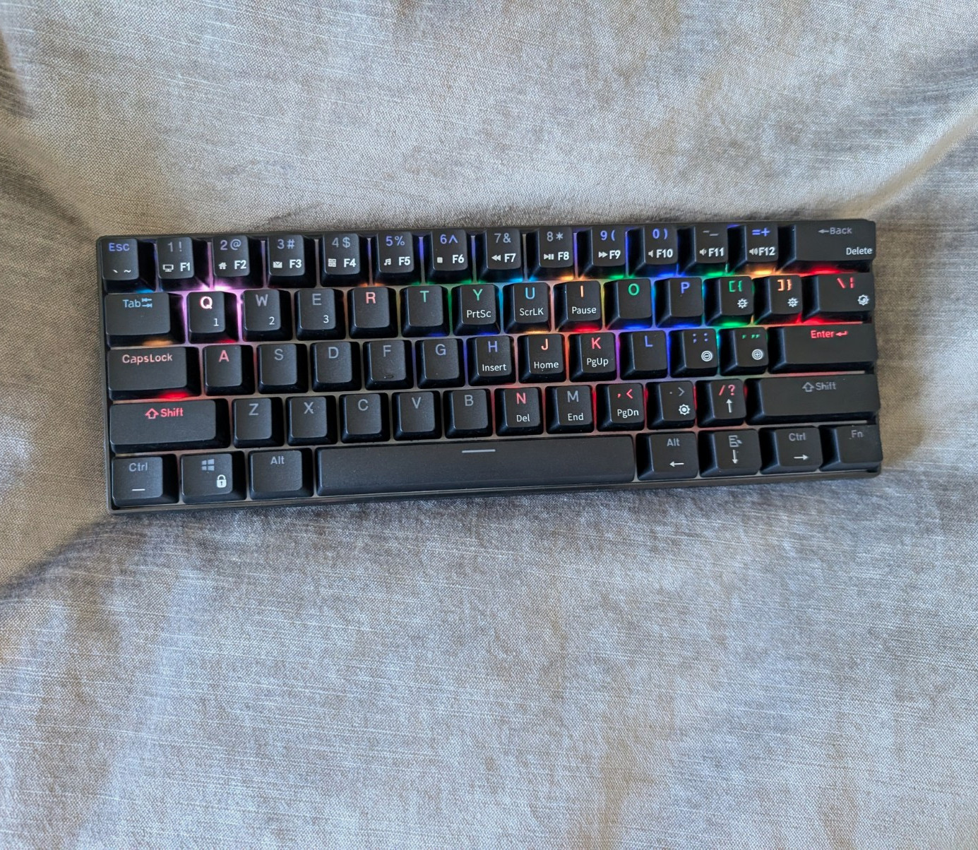 Royal Kludge RK61 Mechanical RGB Illuminated Wired/Wireless Keyboard Black