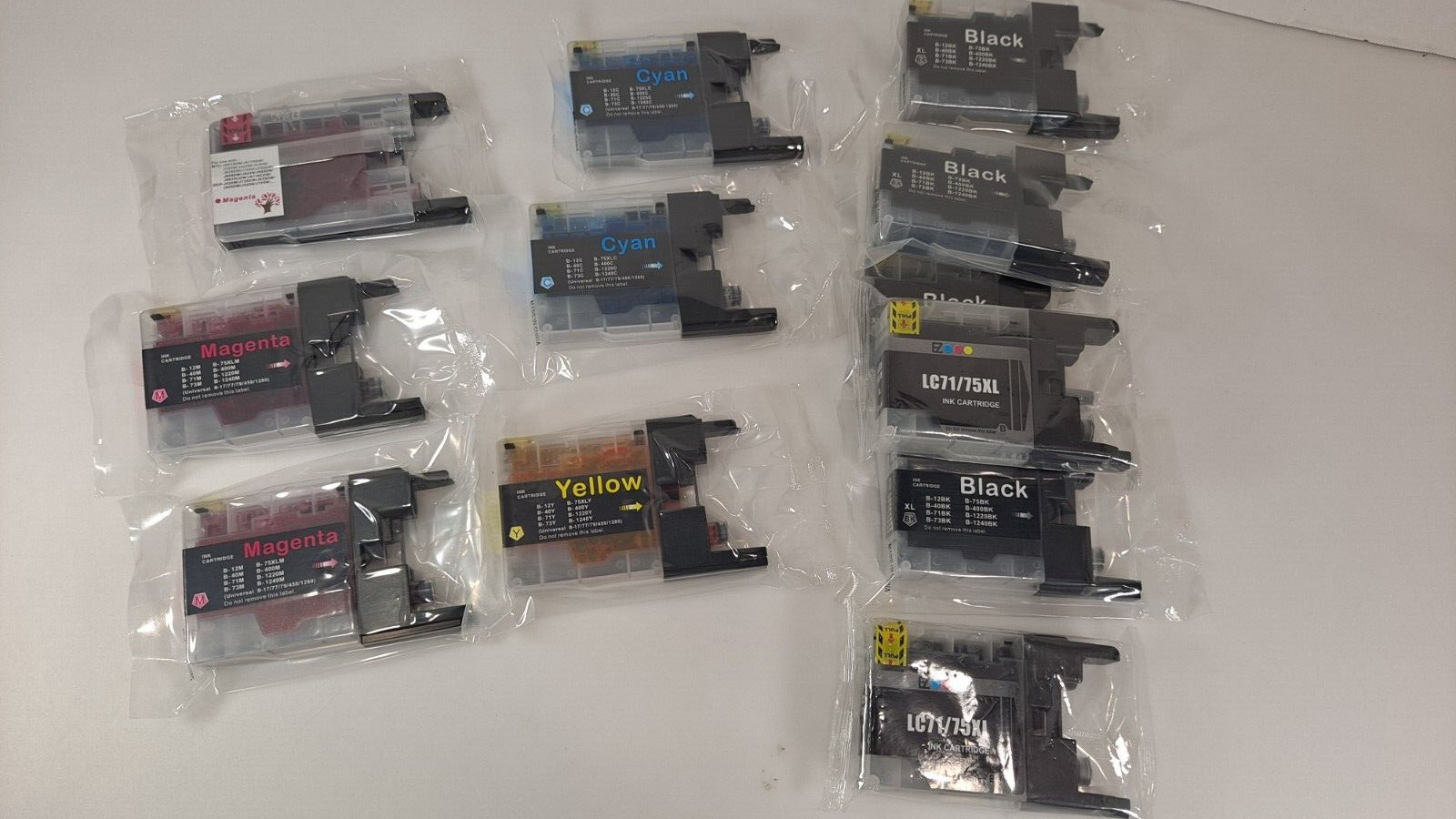 PRINTER INK LC71 75XL 12Pcs. BROTHER PRINTER.