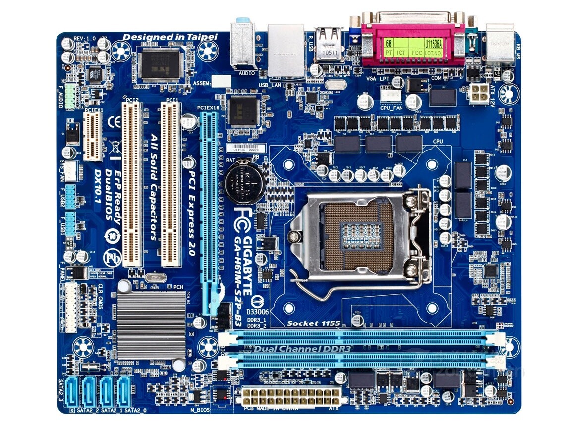 For Gigabyte GA-H61M-S2P-B3 1155-pin motherboard integrated small board dual PCI