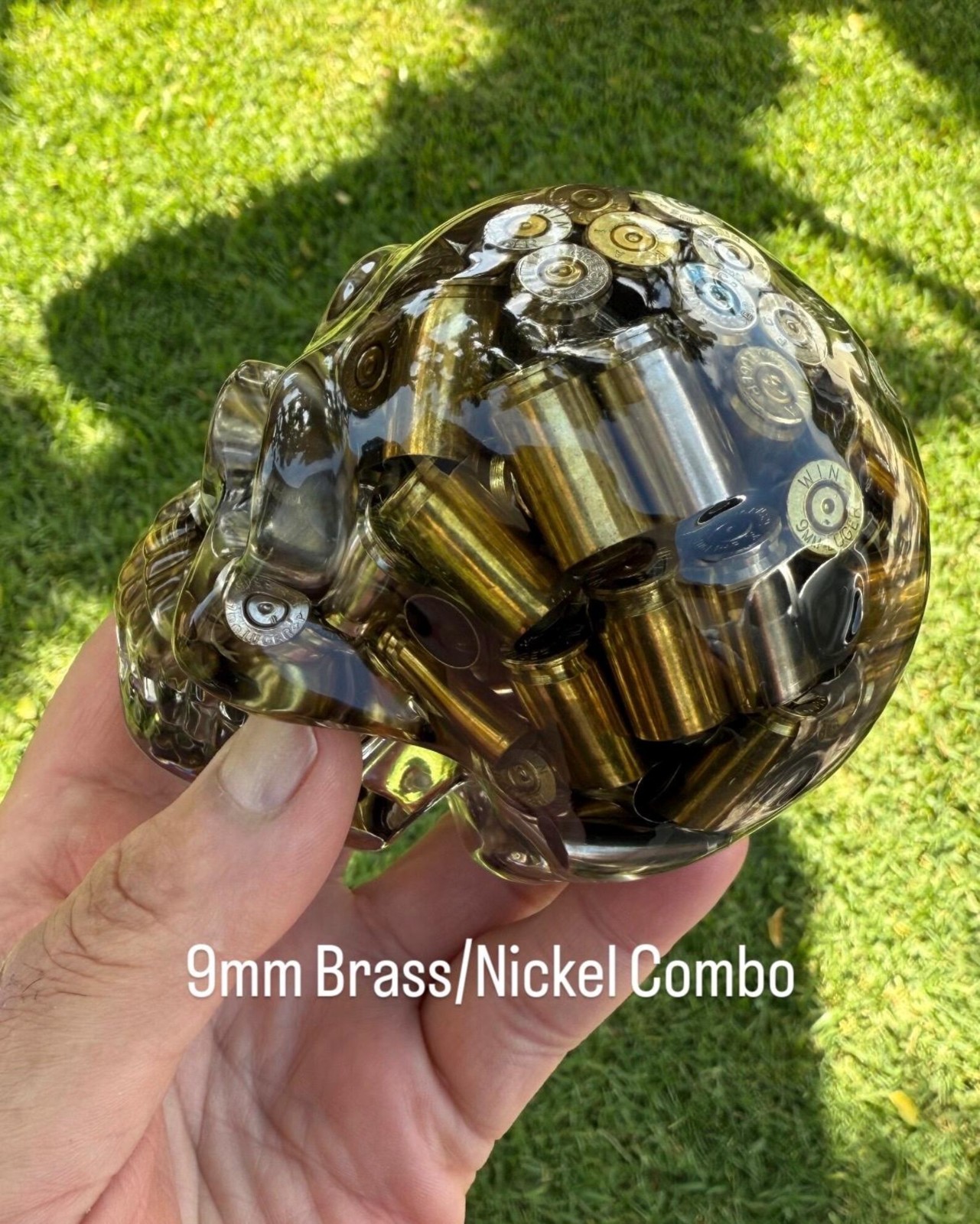 Handcrafted Epoxy Resin Bullet Skull | Firearm Enthusiast Decor | Gift for Him |