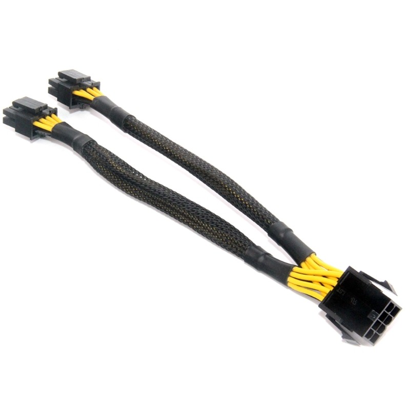 8P to 4+4pin Extension Wire Adapter Line 1x Female to 2x Male Converter Cable