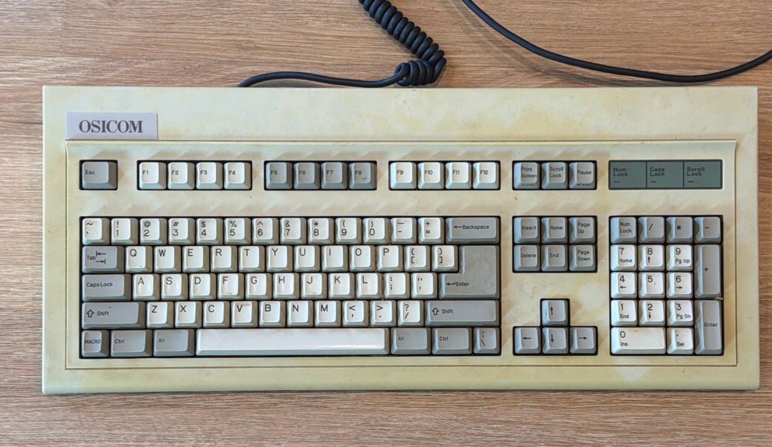 Vintage OSICOM BTC-53 5339R Computer Keyboard Made in Taiwan Retro PC