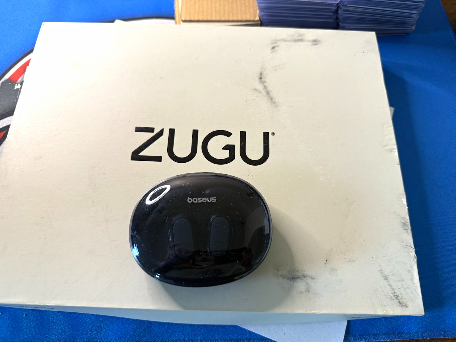 ZUGU Tablet Folio Case Cover, Gray with free Baseus open ear headphones