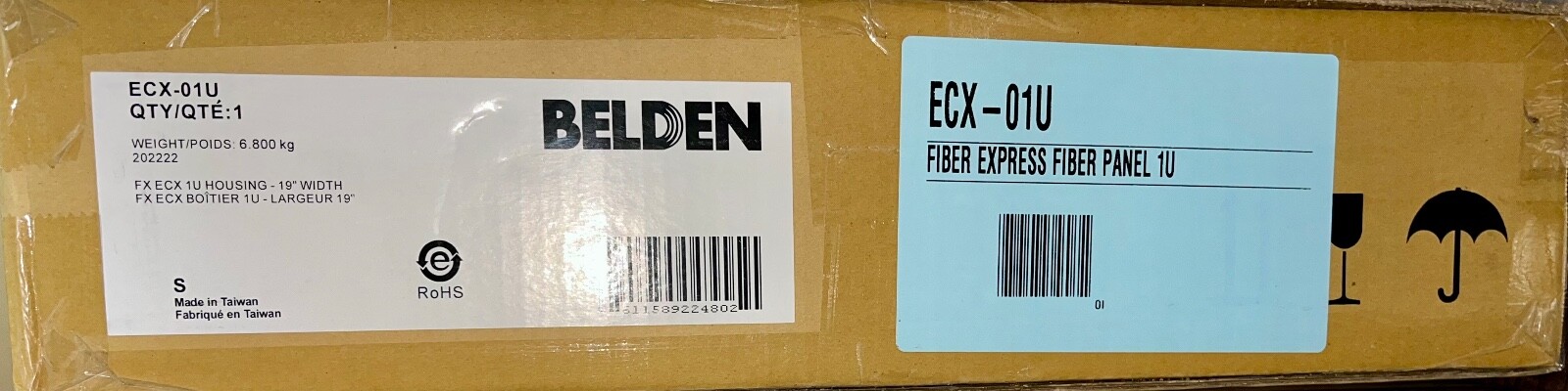 NEW Belden ECX-01U FiberExpress ECX Patch Panel Housing, 1U