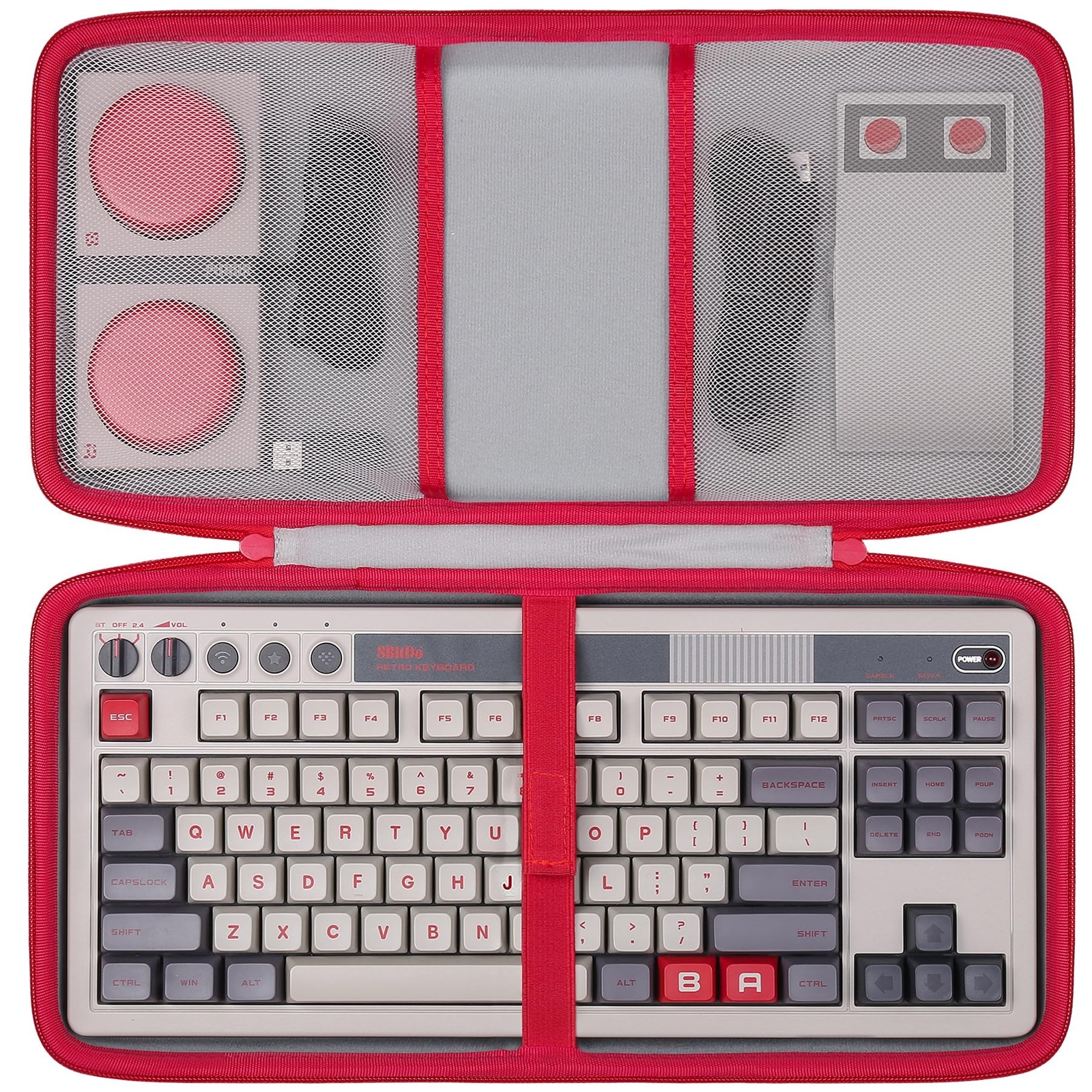 co2CREA Hard Travel Case Compatible with 8BitDo Retro Mechanical Keyboard Dua...