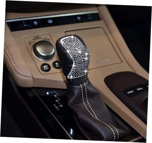 Bling Crystal Shifter Gear Lever Accessory Kit - Compatible with Lexus ES Black