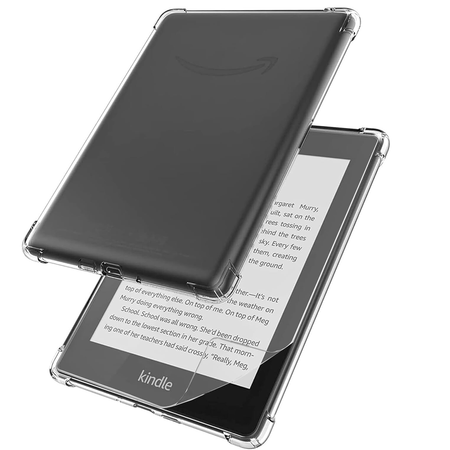 For Amaone Kindle Paperwhite 12th Gen 7" 2024 Clear Case with Screen Protector