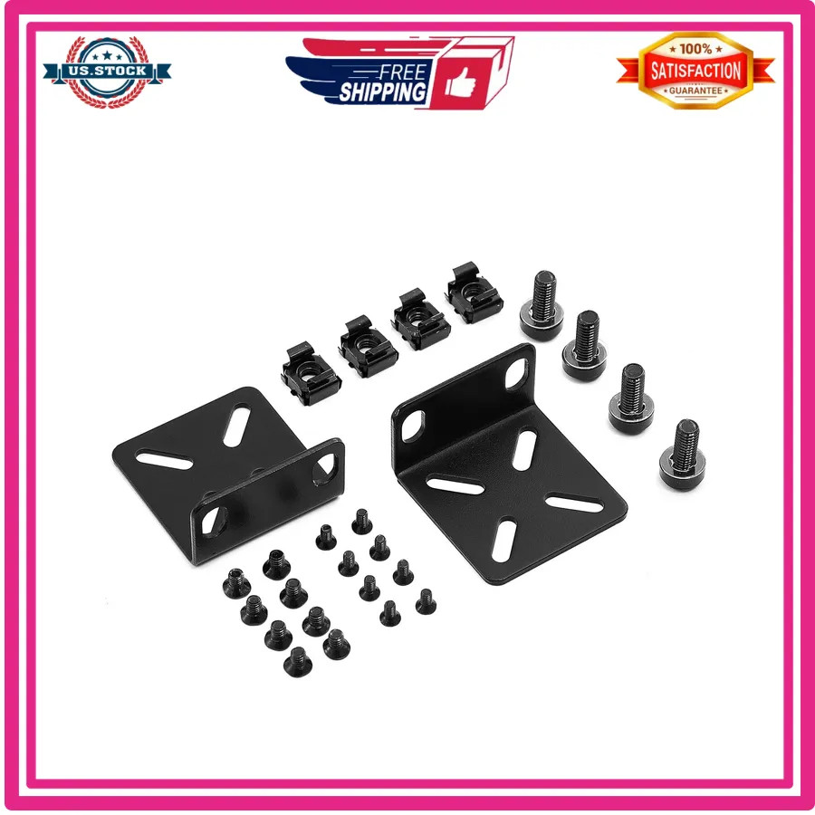 MokerLink 17.3 inch Rack Mount Kit Adjustable Hole Distance 14-29mm for Switches