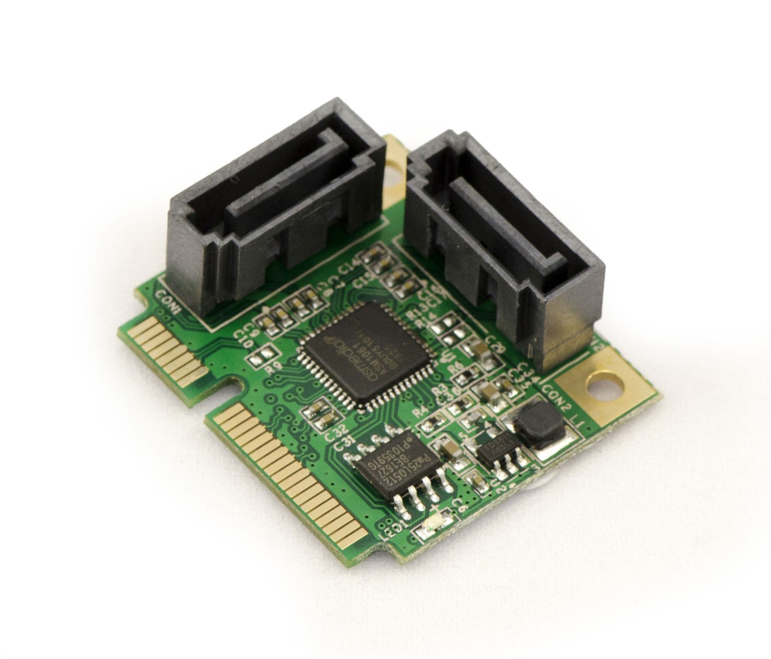 Mini PCIe Card - SATA 3.0 - 2 Ports - Mini PCI Express - Half Size