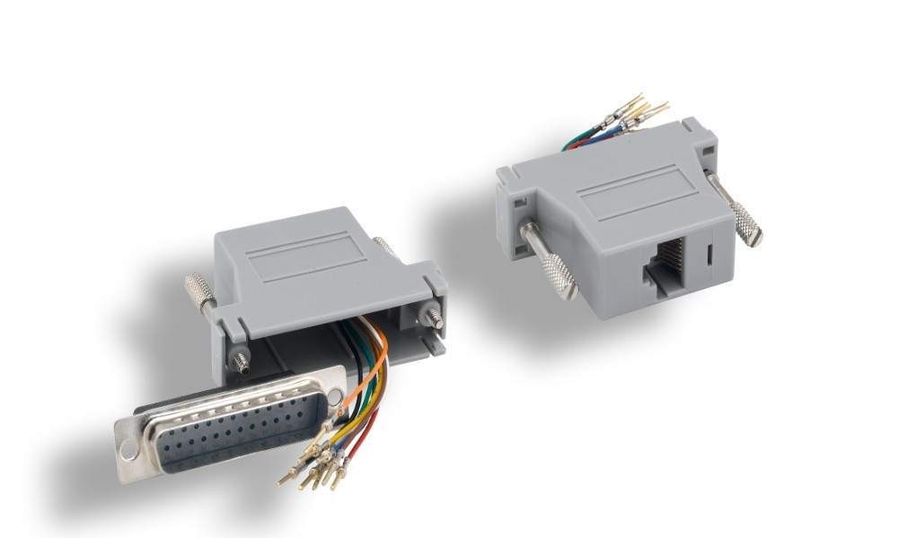 RJ45 to DB25-Male Modular Adapter
