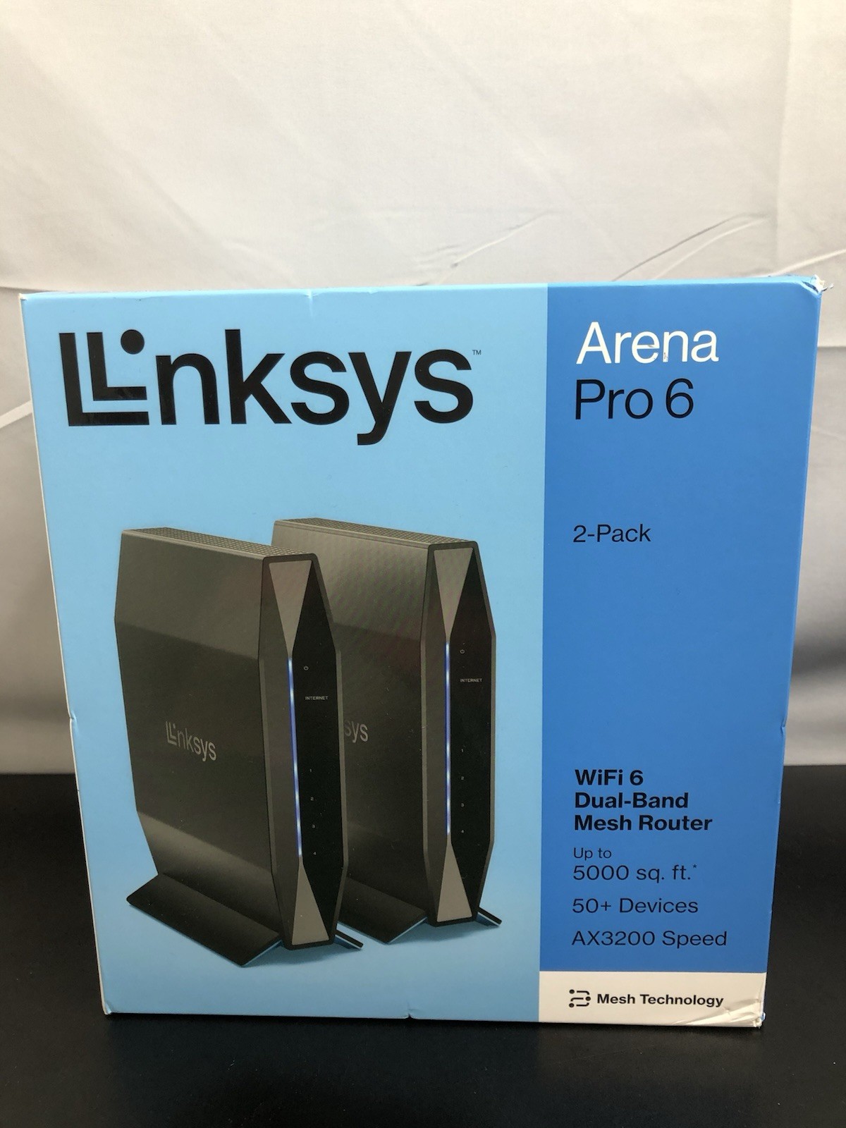 Linksys Arena Pro 6 WiFi 6 Dual Band Mesh Router 2 Pack AX3200, 50+ Devices